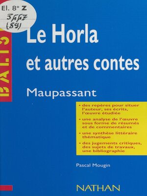 cover image of Le Horla et autres contes